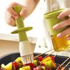 Glass Oil Bottle with High-Temperature Resistant Silicone Brush for Kitchen and BBQ