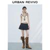 UR Women's Retro Color-block Tie-front Knit Vest