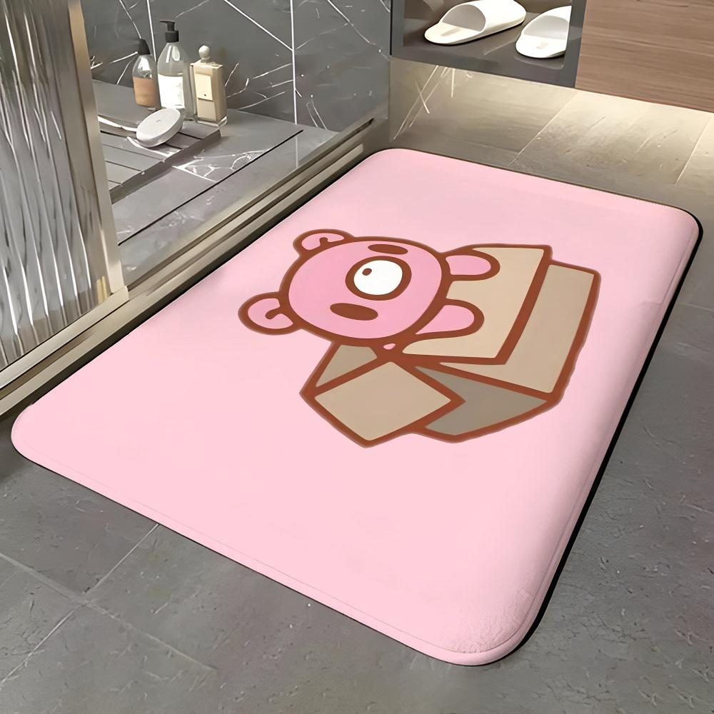 Cartoon Character - G-Gloomy Floor Mat Soft Flannel Entrance Door Mat Non Slip Absorbent Bathroom Bedroom Floor Rug