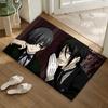 B-Black Anime B-Butler Floor Mat Soft Flannel Non-Slip Door Mat - Thickened Rug for Living Room Home Decor