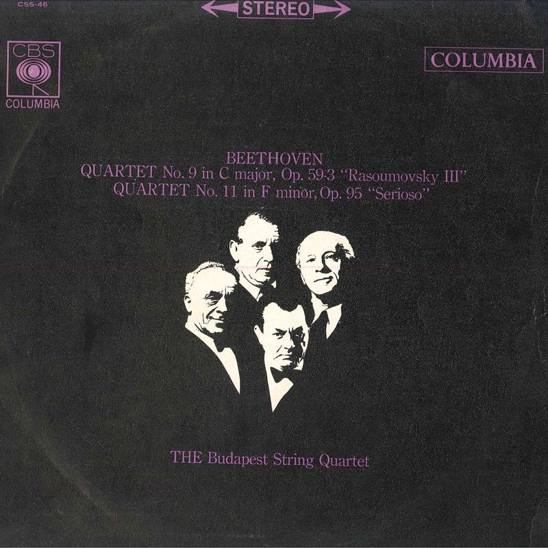 

LP Record MIDDLE QUARTETS, BUDAPEST STRING QU - Beethoven/The Middle Quartets CSS46 COLUMBIA Japan Classical Used