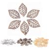 50Pcs Charm Filigree Hollow Leaves Pendant Diy Jewelry Making Leaves Metal Craft