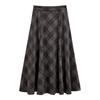 IEF Vintage Plaid A-Line Midi Skirt