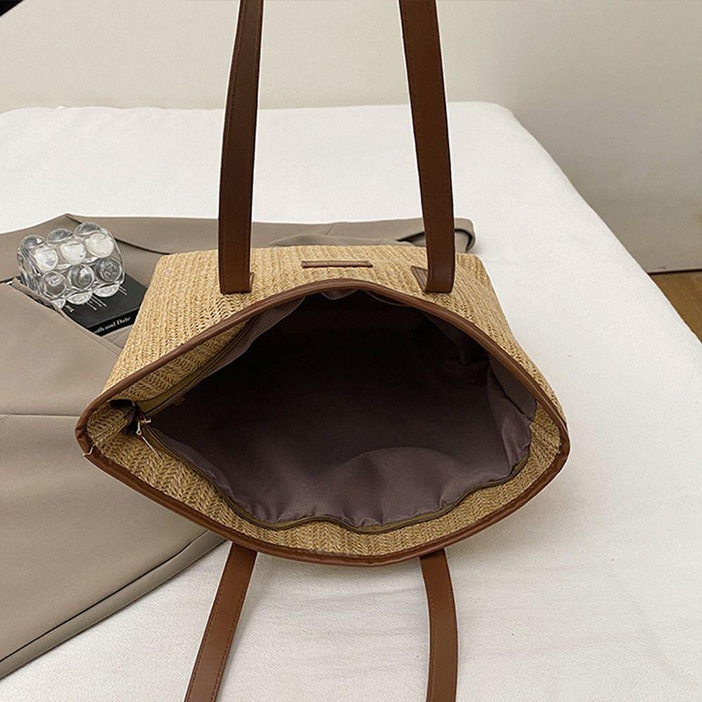 Summer Weave Straw Bag Boho Tote Bag Fashion Straw Shoulder Bag  for Ladies/Girls