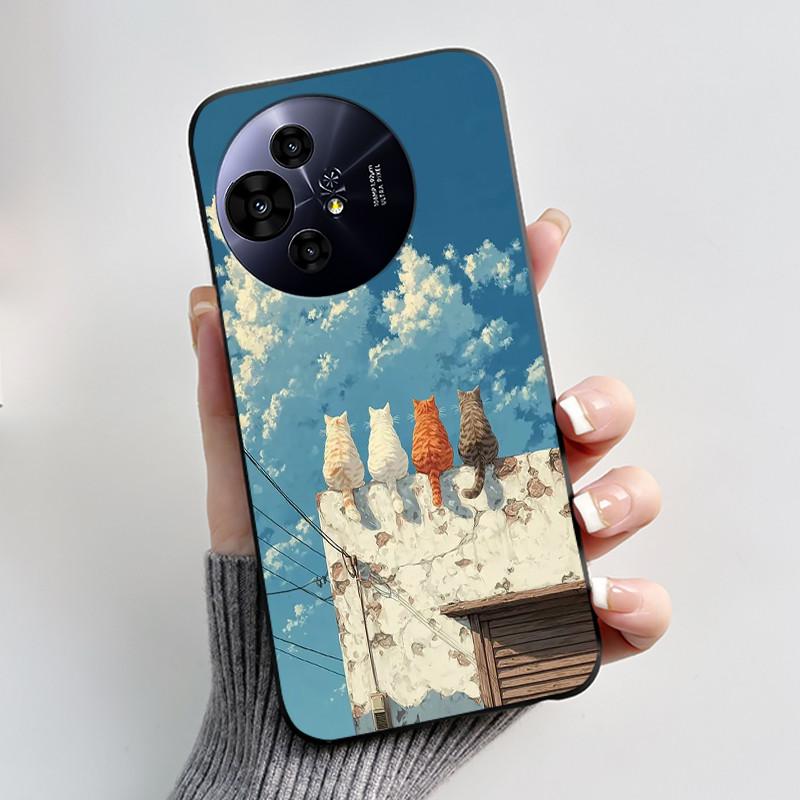 Hülle für TCL 50 NxtPaper 5G / 50 Pro NxtPaper 5G Hülle Luxus Drache Süß Cool Jungen Mädchen Schwarz Matt Weiches Silikon Rückabdeckung