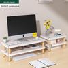 Warm White Three-Tier Laptop Riser with Storage Shelf