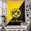 Arazzo da Appendere alla Parete con Nome e Testo Personalizzati, Arazzo Decorativo Borussia Dortmund per Camera da Letto
