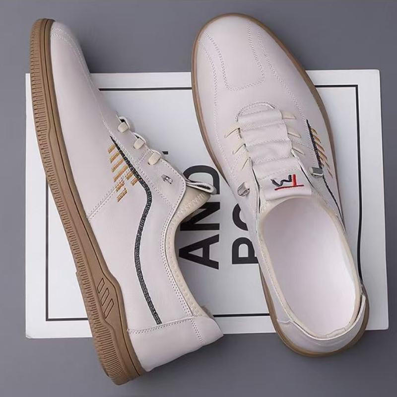 Men's All Seasons Stylish New Business Casual Shoes Soft Sole Leather Upper Waterproof Lightweight Slip on Driving Shoes