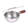 Multifunction Use Stainless Steel Pan Wooden Handle Pan