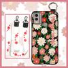 Soft Case Flower Phone Case For Nokia C22 Wristband Durable Ring Waterproof Lanyard Oil Painting Back Cover Silicone