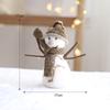 Festive Snowman Christmas Scene Plush Decoration Mini Ornament Holiday Supplies