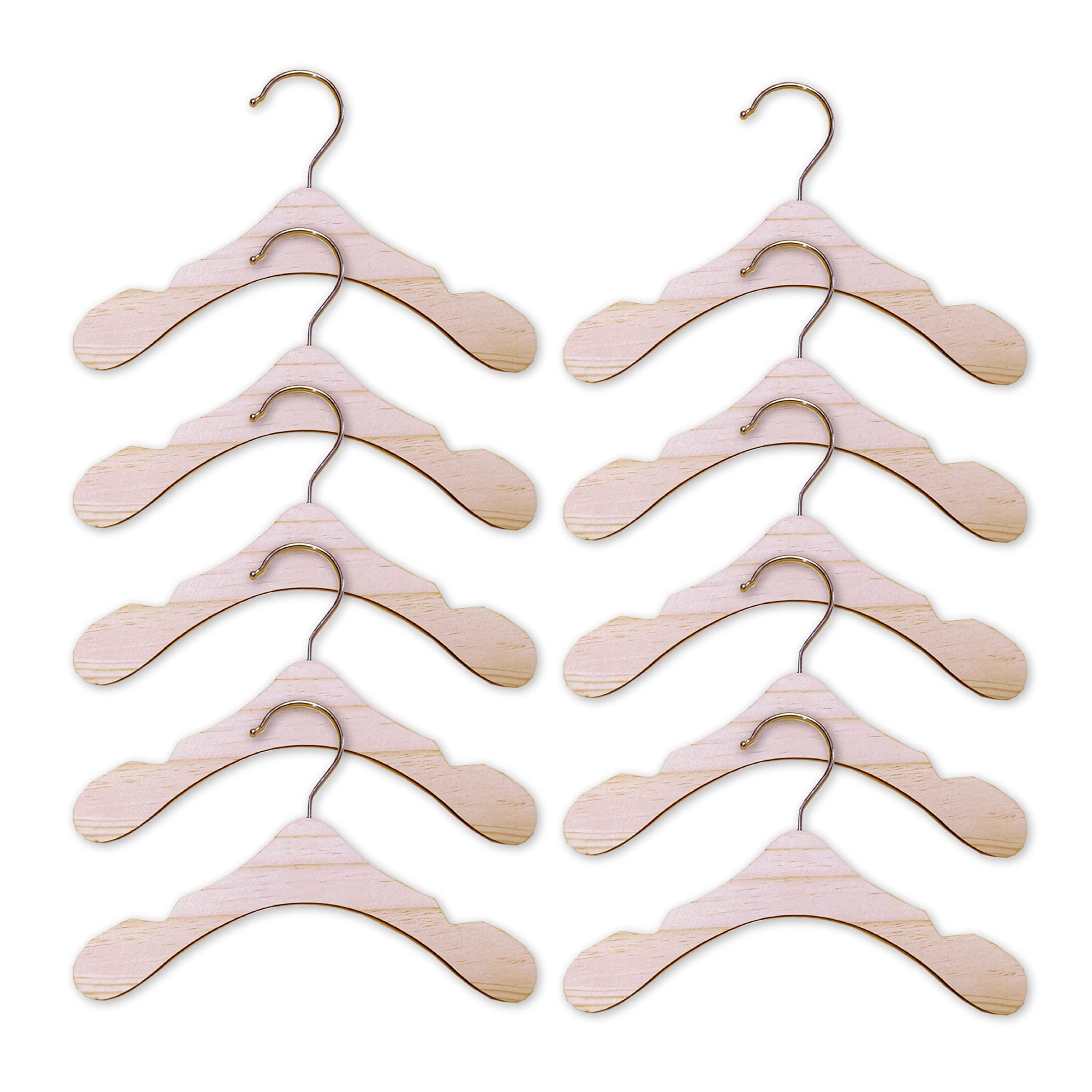 

PeLo Wooden Pet Hangers for Clothes and Pets Grooves to Prevent Cute and Stylish for Dogs and Cats of [With Slipping] (Set 30)