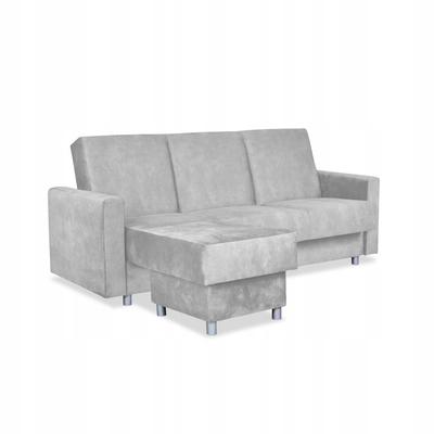 Sofa Corner Sofa Alicja with Pouf Sofa Sofa Bed Gray