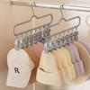 Windproof Clothes Drying Rack Stainless Steel Socks Underwear Clips Hat Rack  for Home Dormitory