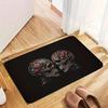 1PC Halloween Skull Fllower Kitchen Rug Non-Slip Door Mat Pop Design Bathroom Rug Bath Mat Carpet for Home Sink Laundry Decor