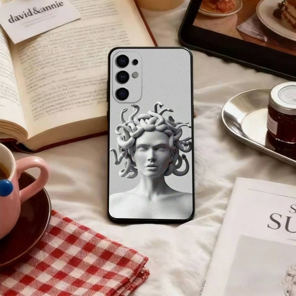 Medusa Handyhülle Weich Schwarz Für Samsung S25,S24,S21,S22,S23,S30,Ultra,S20,Plus,Fe,Lite