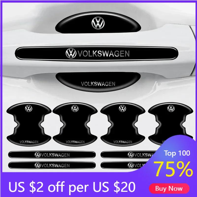 VW GTI GOLF 2026 Hot For VW VOLKSWAGEN 8Pcs TPU Car Door Bowl Handle Protector Stickers Anti-scratch Trim Strip For VW Volkswage