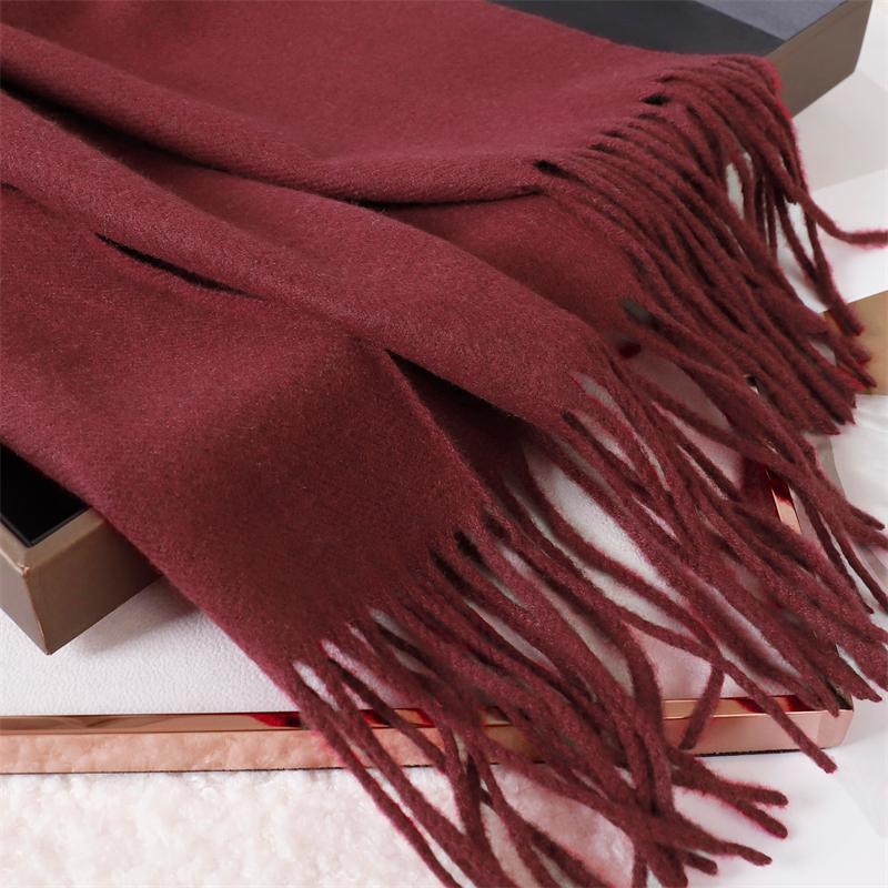 Fashion Solid Color Women Scarf Winter Hijabs Tes Tassels Long Lady Shawls Cashmere Like Pashmina Hijabs Scarves Wraps