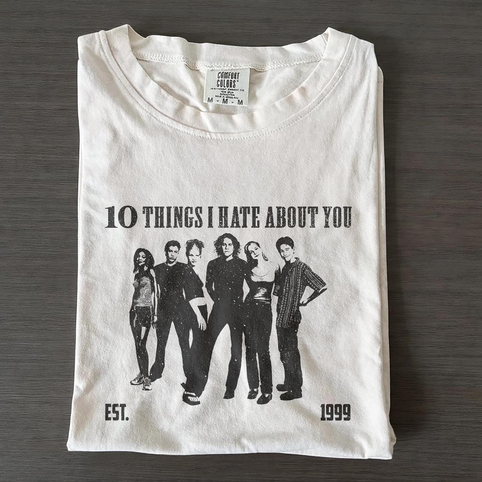 10 Things I Hate About You Comfort Colors Graphic Tee, Retro Movie Shirt 3XL