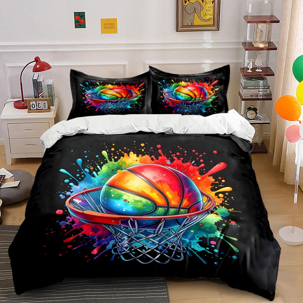 "Vivid Splash Hoops Magic." Bedding Sets Duvet Covers Pillowcases(1* Duvet Cover 2* Pillowcases Without Duvet Insert)