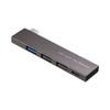 Sanwa Supply USB Combo Hub A Gen 1 X 1 USB A X 2 USB X 1 Slim Aluminum Type-C (USB 3.2 Port, 2.0 Ports, Type-C Port), Bus-Powered, Type, Body,