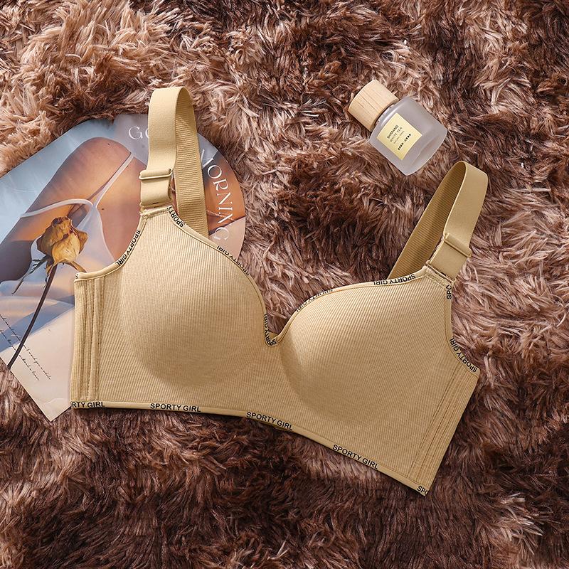 

Женское нижнее белье Тонкий бюстгальтер с эффектом пуш-ап без косточек, предотвращающий провисание, регулируемый, аксессуар для груди, бюстгальтер больших размеров 50/115D хаки