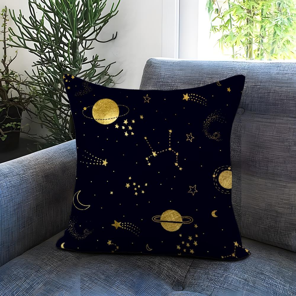Constellation Pattern Cushion Cover Comfortable Reversible Pillow Cover Ideal for Car Sofa Bedroom Beyond