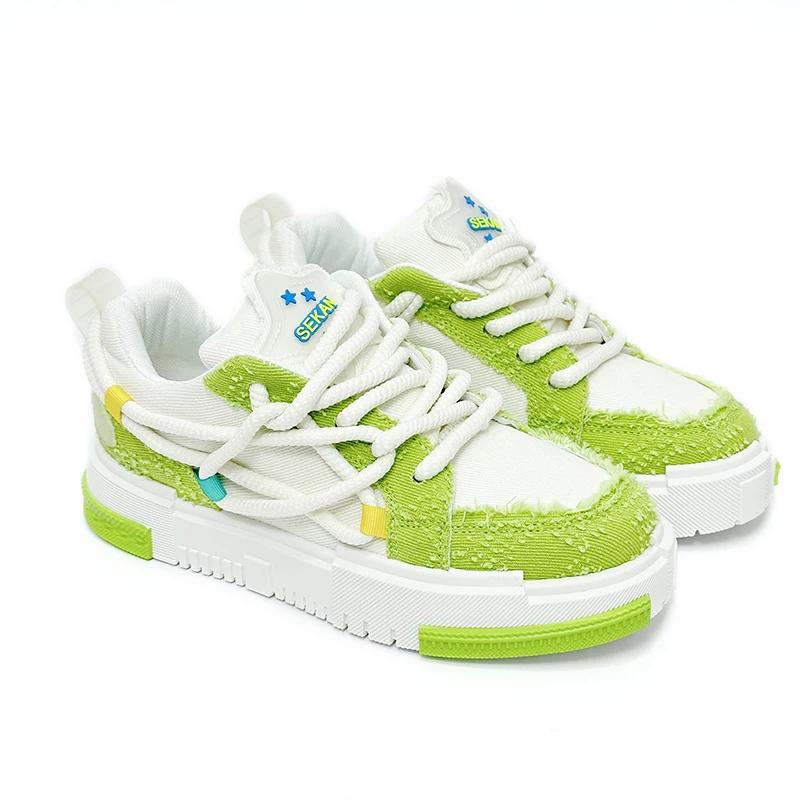 2024 Nowe męskie sznurowane buty do biegania z niskim stanem, oddychające i wygodne, uniwersalne, codzienne, płócienne, spersonalizowane buty sportowe