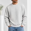 Herren Rundhals Pullover Sweatshirt Lässiges Langarm Oberteil für Herbst und Winter