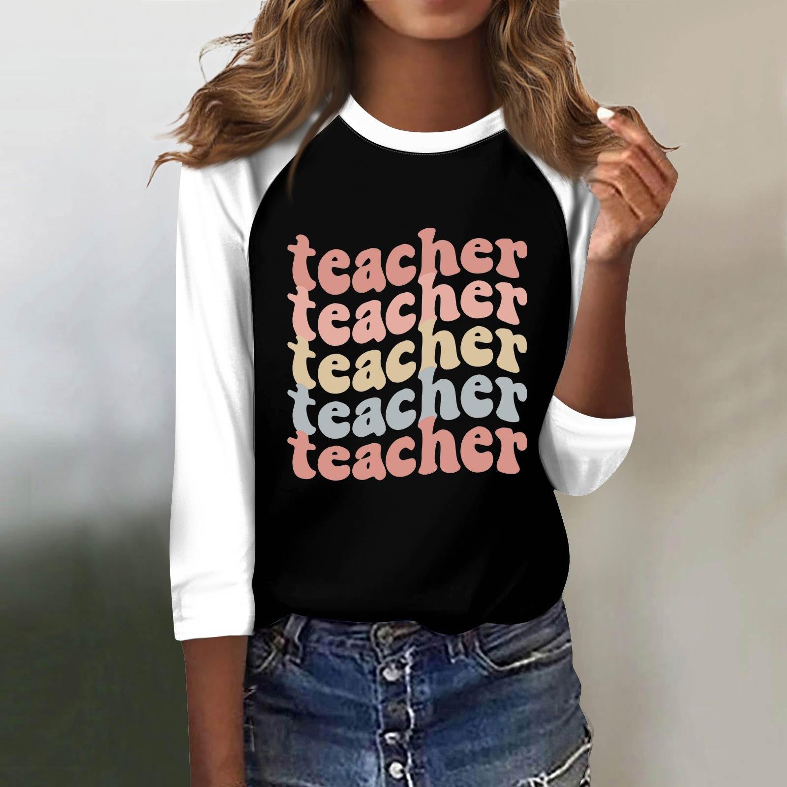 

Женская модная повседневная футболка с круглым вырезом, рукавами семь, на пуговицах с принтом XL чёрный