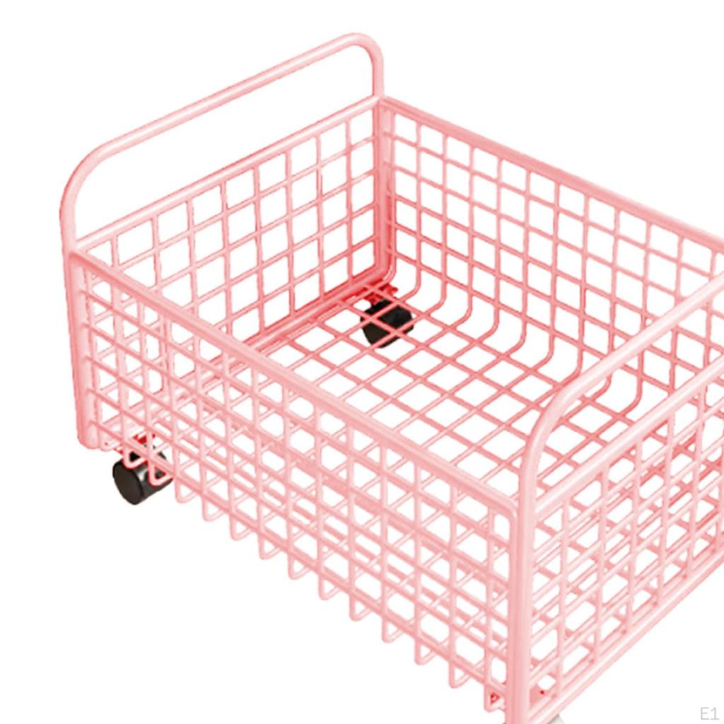 Rollender Mehrzweck-Aufbewahrungskorb unter dem Schreibtisch Bücherablage Aktenorganizer mit Rädern für Bücherregal Zeitschrift