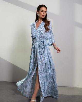 Long Cotton Dress with Slit ISSA PLUS