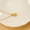 Titanium Steel Gold-Plated Micro-Inlaid Zircon Geometric Pendant Collarbone Chain Female, High-End Simple Necklace