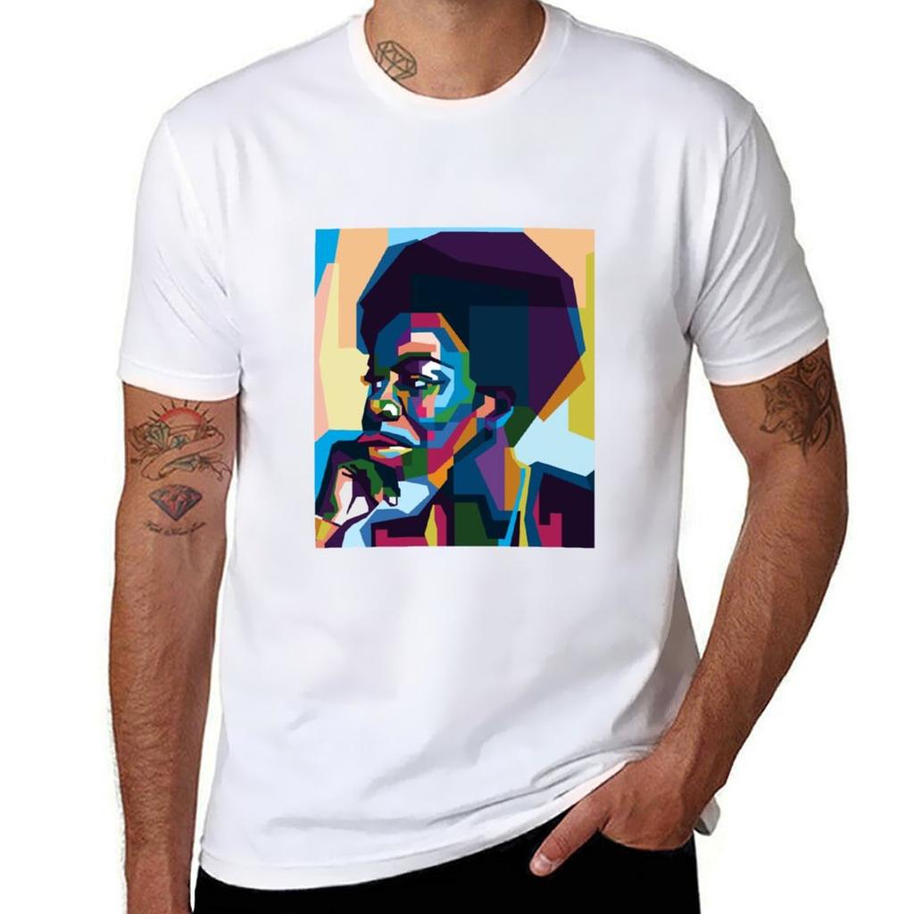 Popart Abstrait Nina Simone Tshirt Relaxed Fit Casual Short Sleeve Top Tshirt