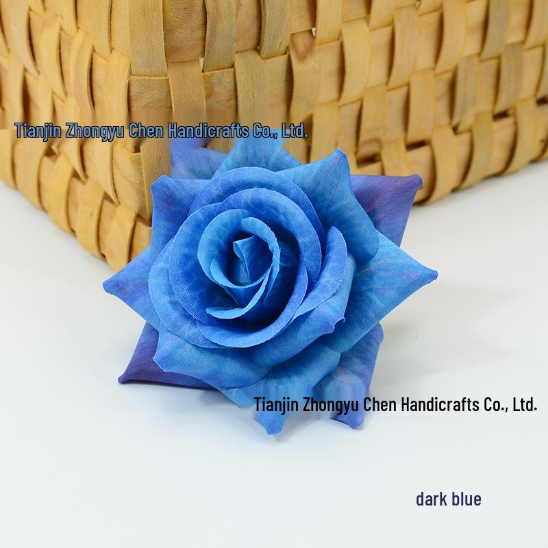 3D Printed Rose Flower Silk Headwear - Ethnic Minority Hair Accessory