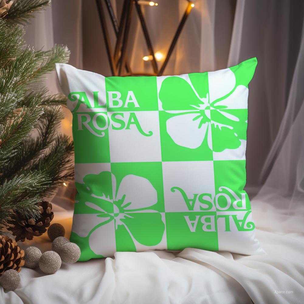 Alba Rosa Cushion Cover Premium Comfort Reversible Pillow Cove -Two in One Design for Any Room & Car Interior