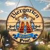 Oktoberfest-Biergartenschild, hölzerne Oktoberfest-Dekoration mit Bierkrügen, „Gute Freunde & Zeiten“, „Willkommen Prost!“ - Perfekt für Zuhause, Garage oder Männerhöhle