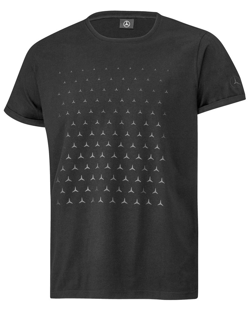 Mercedes-Benz Genuine Men's Star Pattern T-Shirt, Black, Size L