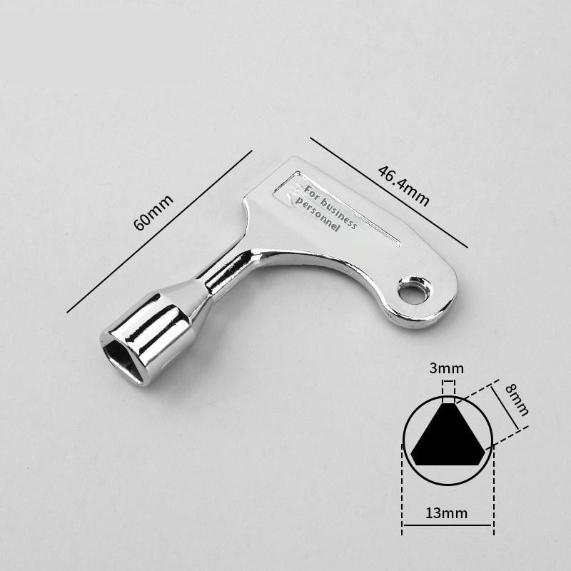 Universal Multi-purpose Wrench KEY For Train Electrical Elevator Cabinet Valve Alloy Multi-purpose Triangular Key