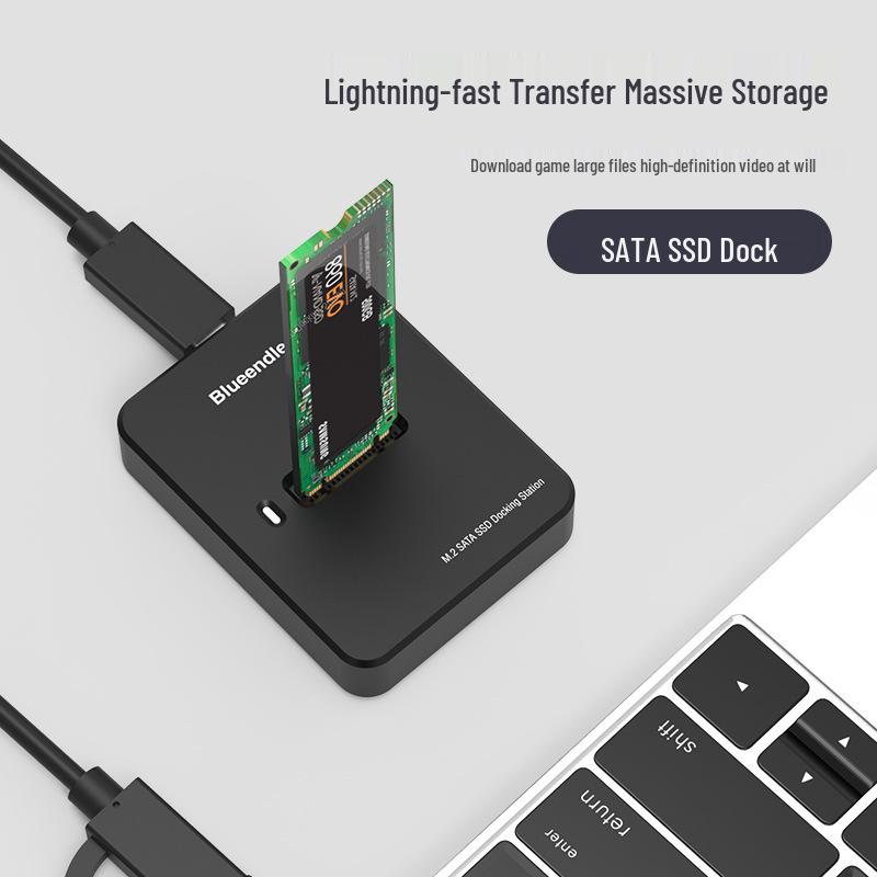 SATA/NVMe Dual-Protocol High-Speed Reader & External HDD Copier M.2 SSD Enclosure Dock