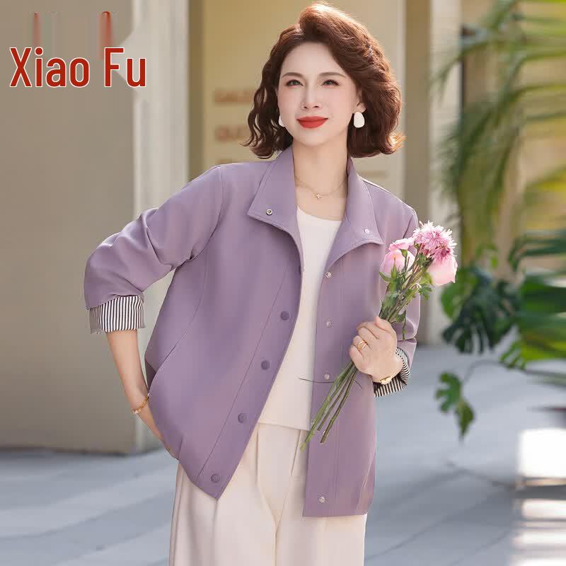 Women s Elegant Loose Fit Spring Summer Windbreaker 3XL