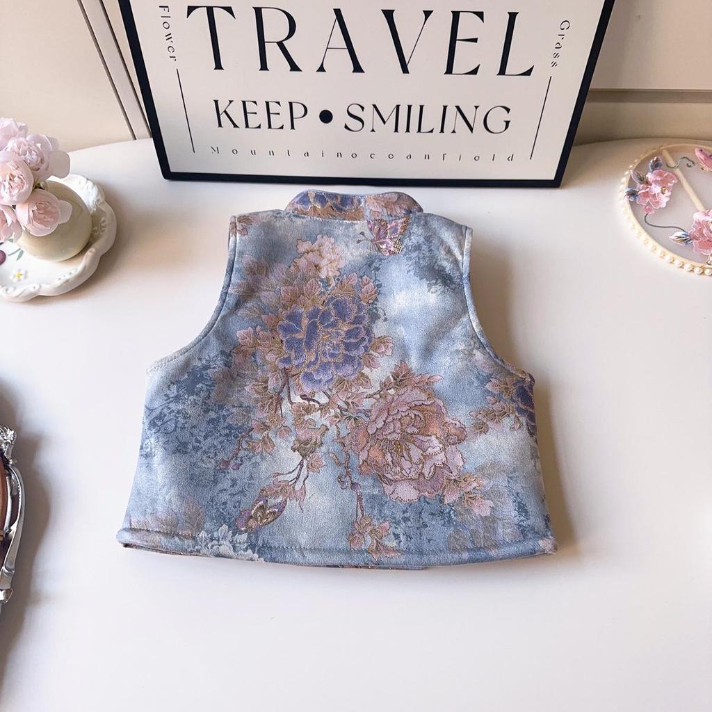 Mädchen Winter Tang Anzug Weste & Strickhose Zweiteiler