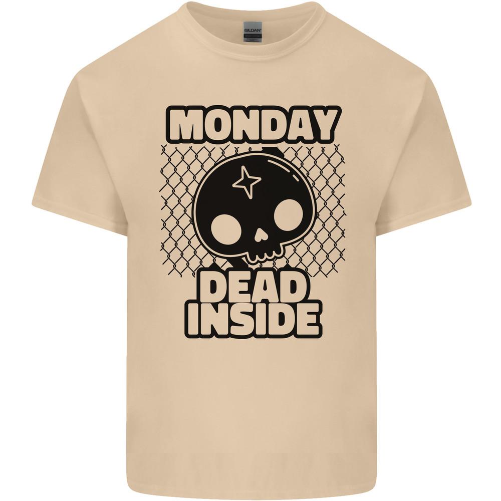 Monday Dead Inside Skull Work Mens Light Cotton T-Shirt Unisex T-Shirt M