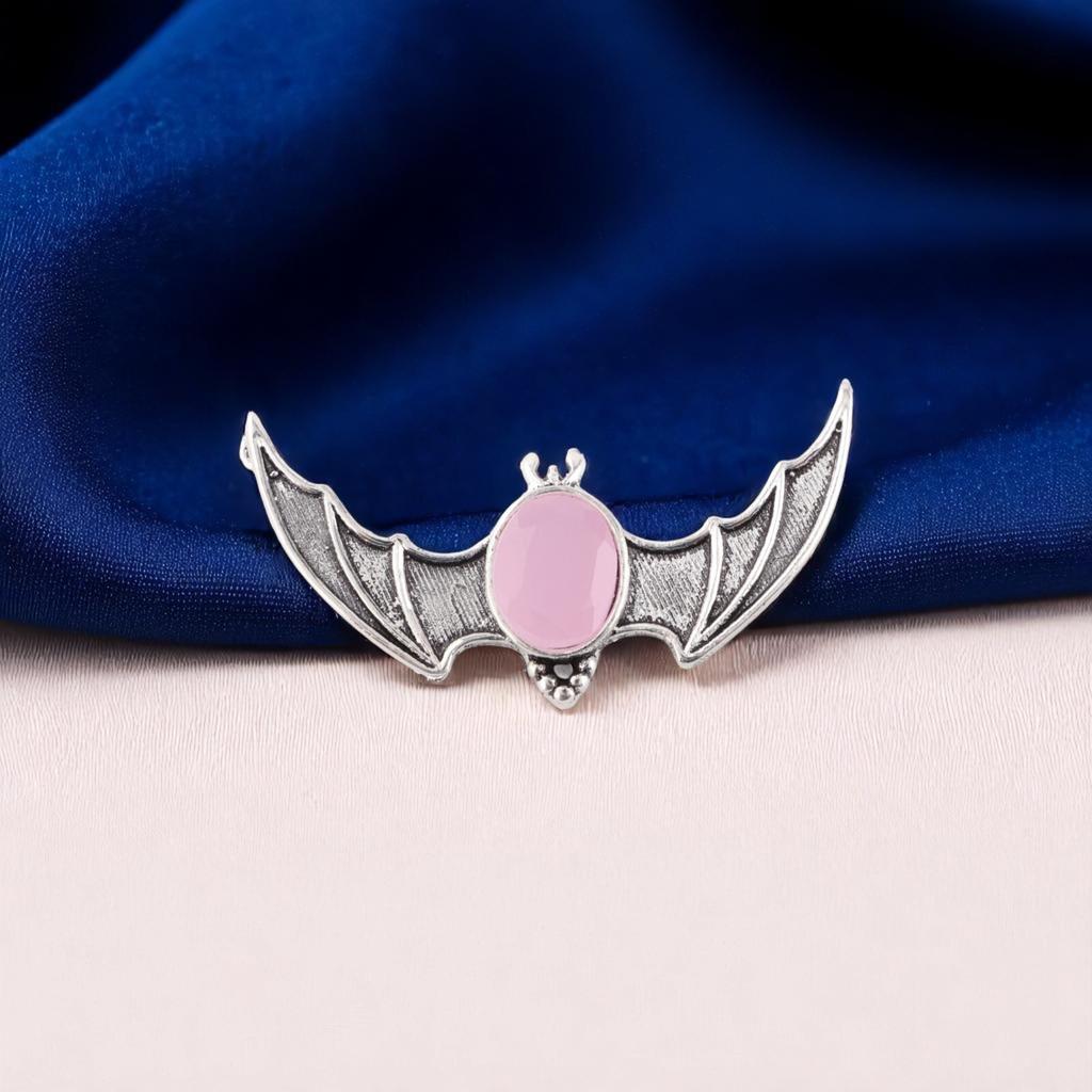 Rose Chalcedony Gemstone 925 Sterling Silver Jewelry Chain Pendant 1" For Gift CP-33-20