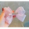 1pcs Korean Silver Dot Bow Hair Clip Elegant Kids Hair Accessories for Girls Back Head Decoration Childrem  Headwear
