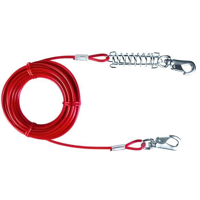 Chaîne d'attache rouge Trixie pour chiens Longu…