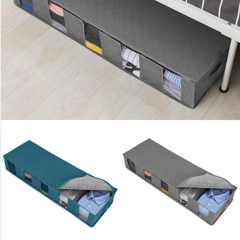 Foldable Non-woven Bed Bottom Storage Bag For Clothes And Quilts Moisture-proof And Dustproof