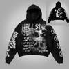 Sweat à capuche unisexe surdimensionné Streetwear Impression 3D Manches longues Pull Haut décontracté Adolescents Adultes