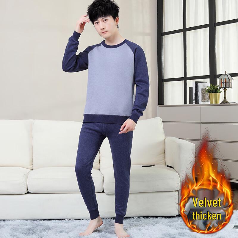 YUZHAOLIN Men's Fleece-Lined Thermal Underwear Set