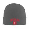 Coat Of Arms Of Switzerland Flag Warm Knitted Cap Winter Knit Bonnet Hat Skullies Beanies Hip Hop Caps for Unisex
